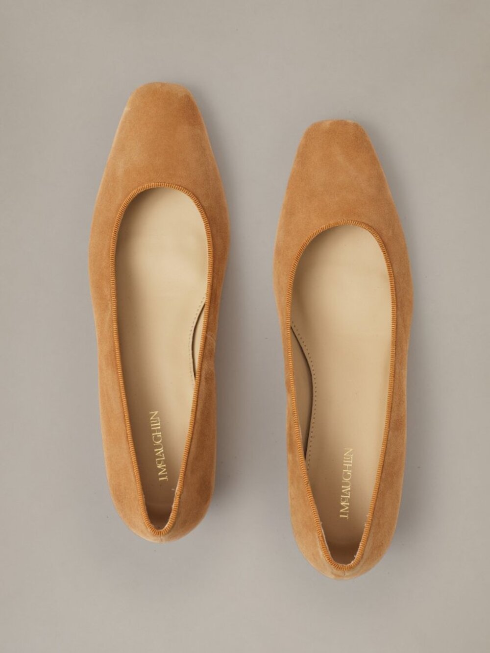 J McLaughlin Josie Suede Pumps - Cognac NEW - Picture 2 of 2